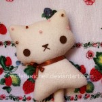 White choco kitty plushie by VioletLunchell