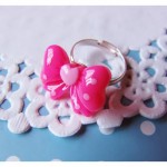 Pinkarol - Pink bow ring
